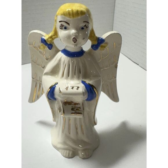 Lot of 2 Vintage Ceramic Angels Figurine & Ornament Ardalt Japan Mid Century - Picture 7 of 15